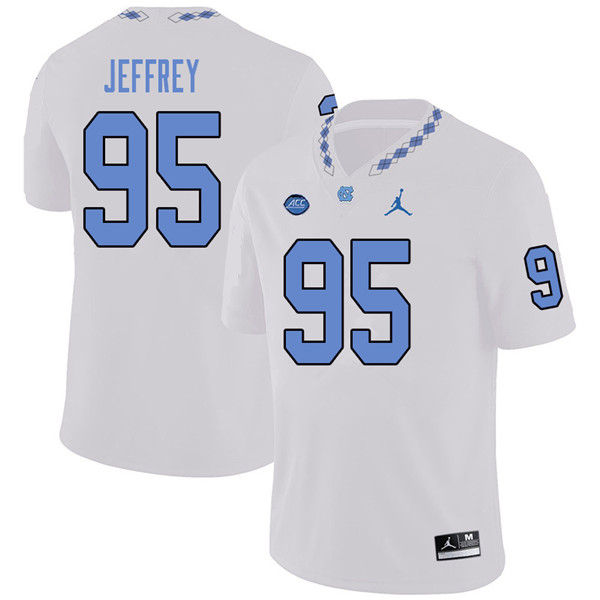 Jordan Brand Men #95 Tolson Jeffrey North Carolina Tar Heels College Football Jerseys Sale-White